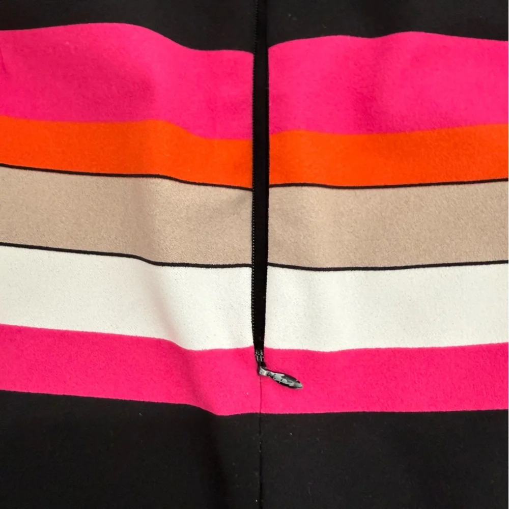 Kasper | Striped Multicolor Stretch Suit Skirt Size 16 - Picture 4 of 9